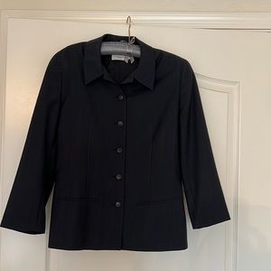 Peserico navy blazer, unstructured, subtle pinstripes